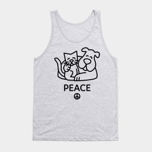 Dog & Cat Peace - Dogs And Cats Lovers Tank Top